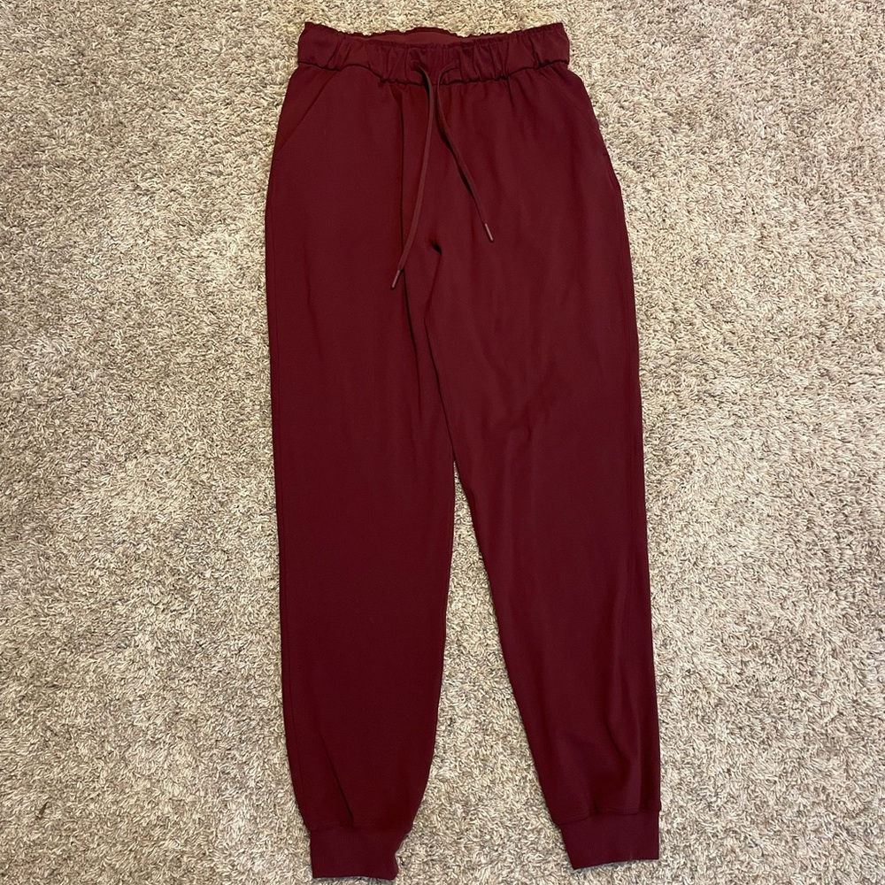 Lululemon Stretch Burgundy Joggers